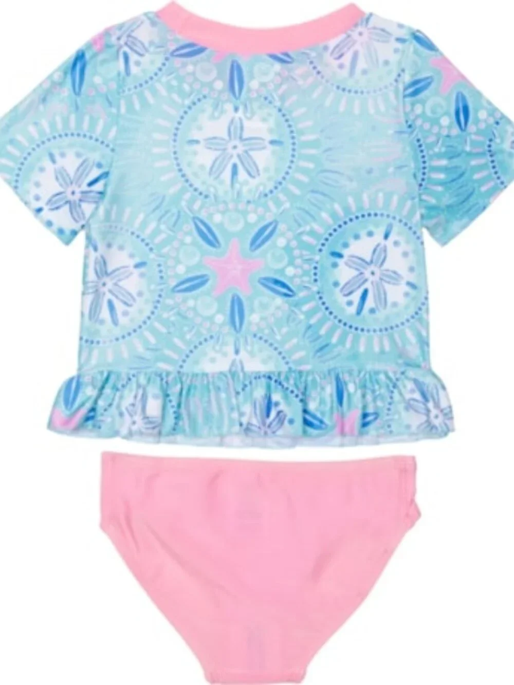 NWT Girls Size 6 Rash guard SPF 50+ Sun Protection Peplum Bikini Swimsuit DEAL